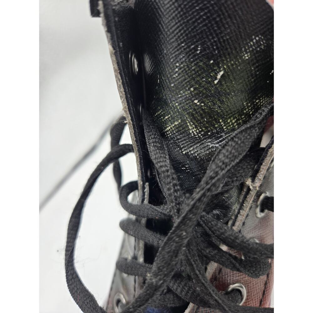 Dr. Martens 1460 Tartan Plaid Leather 8 Eye Lace Up Combat Boot Unisex 8M/9L - Picture 6 of 9